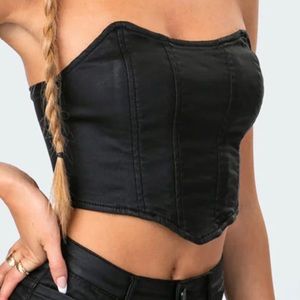 Edikted Faux Leather Top